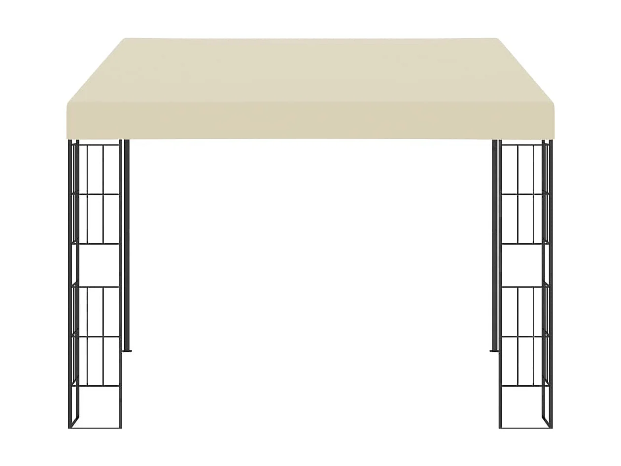 Gazebo - Tenda de recepção de montagem na parede 3x3 m tecido creme PT975379