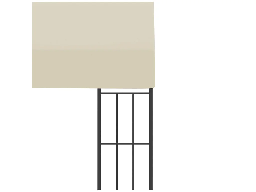 Gazebo - Tenda de recepção de montagem na parede 3x3 m tecido creme PT975379