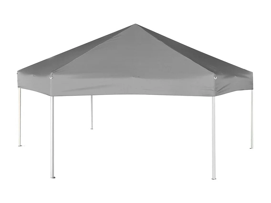 Tenda festas pop-up hexagonal, 6 paredes, cinzento 3,6x3,1m PT273414