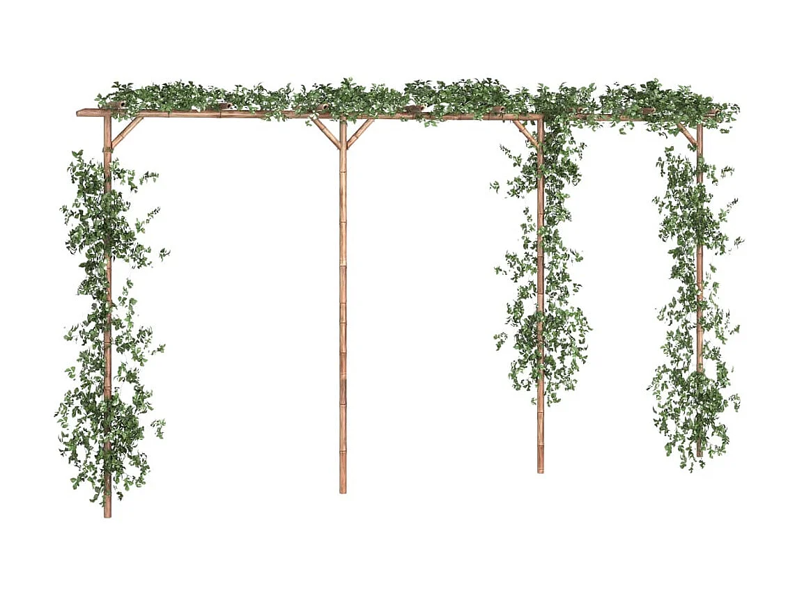 Pérgola de bambú 385x40x205 cm ES596437