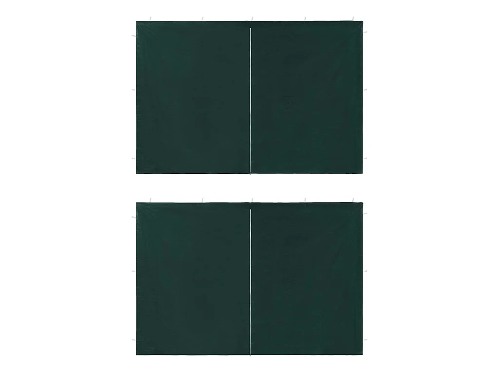 Paroi de Tente de réception 2 pcs avec fermeture éclair PE Vert WVGQ3200