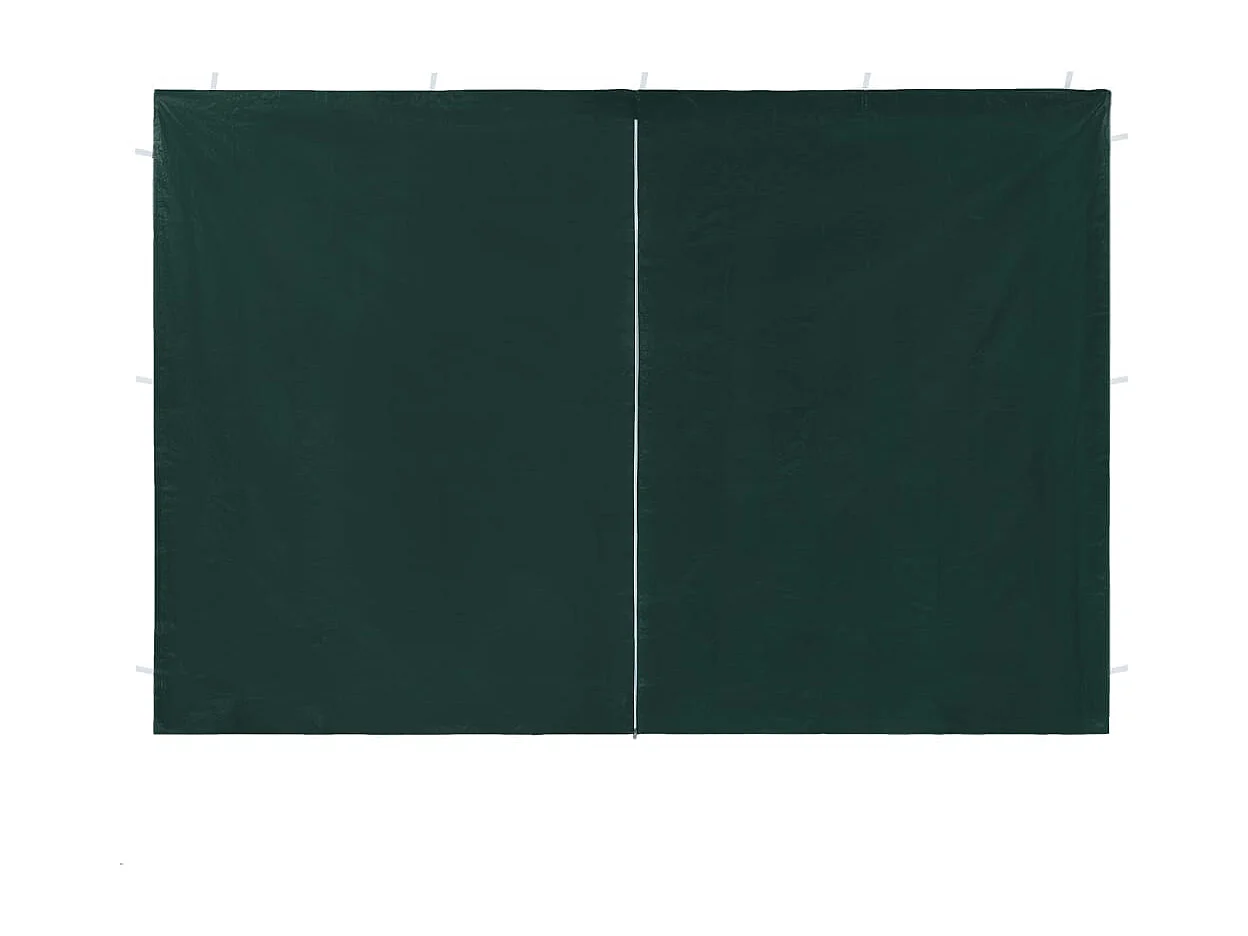 Paredes de carpa para fiestas con cremallera 2 uds PE verde ES470690