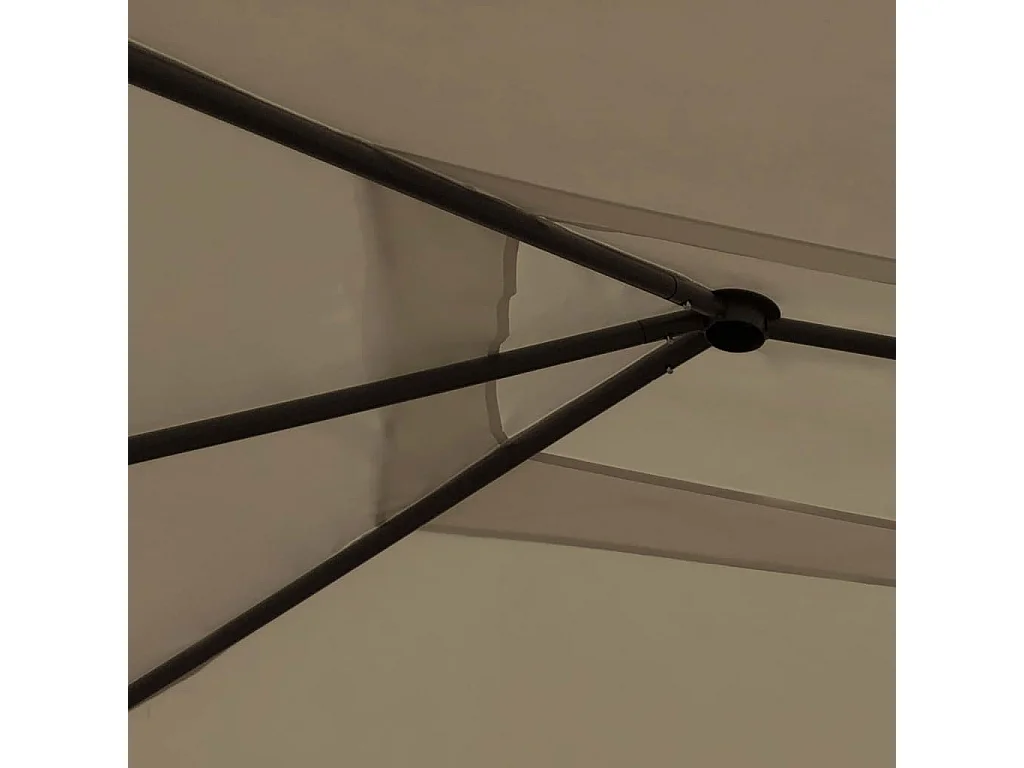 Gazebo - Tenda de recepção 3x4x2,6m + capas para postes 160 g/m² cinza-acastanhado PT906753