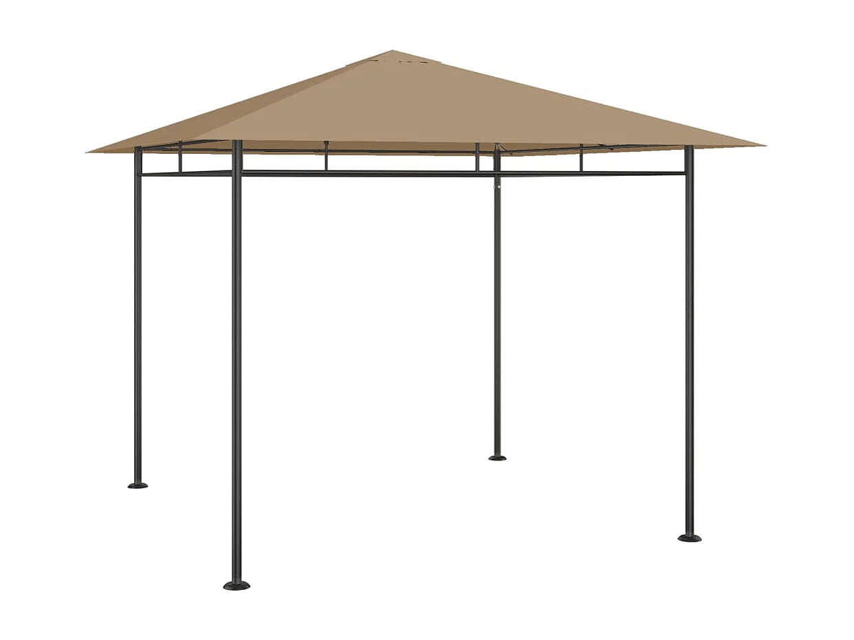 Gazebo - Tenda de recepção 3x3x2,7 m 180 g/m² cinzento-acastanhado PT362660