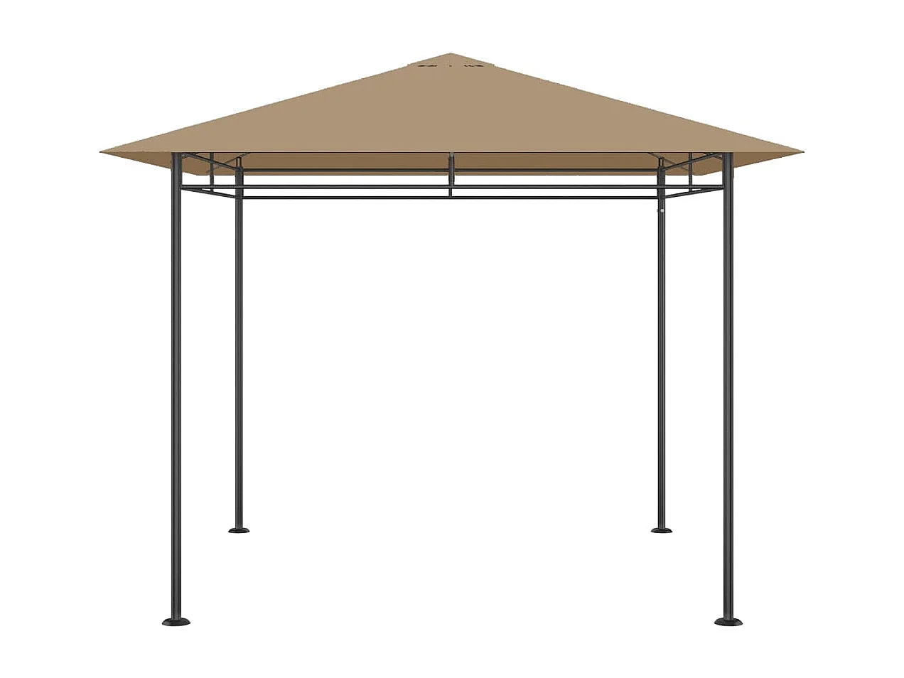 Gazebo - Tenda de recepção 3x3x2,7 m 180 g/m² cinzento-acastanhado PT362660