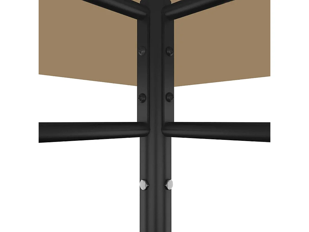 Gazebo - Tenda de recepção 3x3x2,7 m 180 g/m² cinzento-acastanhado PT362660