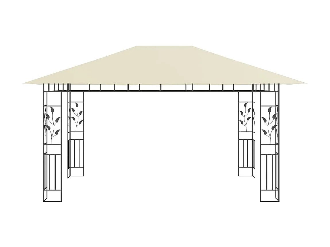Tonnelle avec moustiquaire 4x3x2,73 m Crème 180 g/m² WVGQ5175