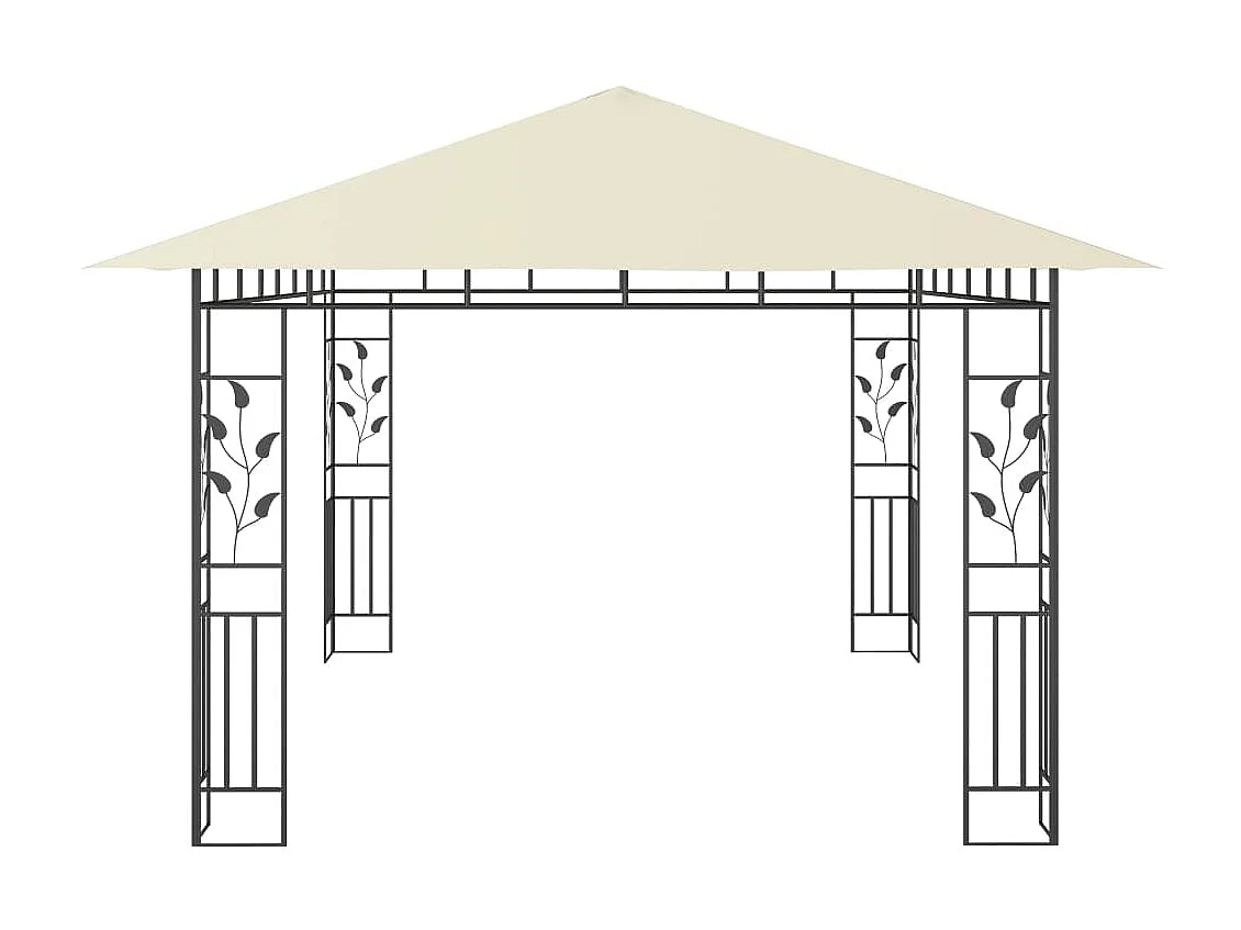 Tonnelle avec moustiquaire 4x3x2,73 m Crème 180 g/m² WVGQ5175