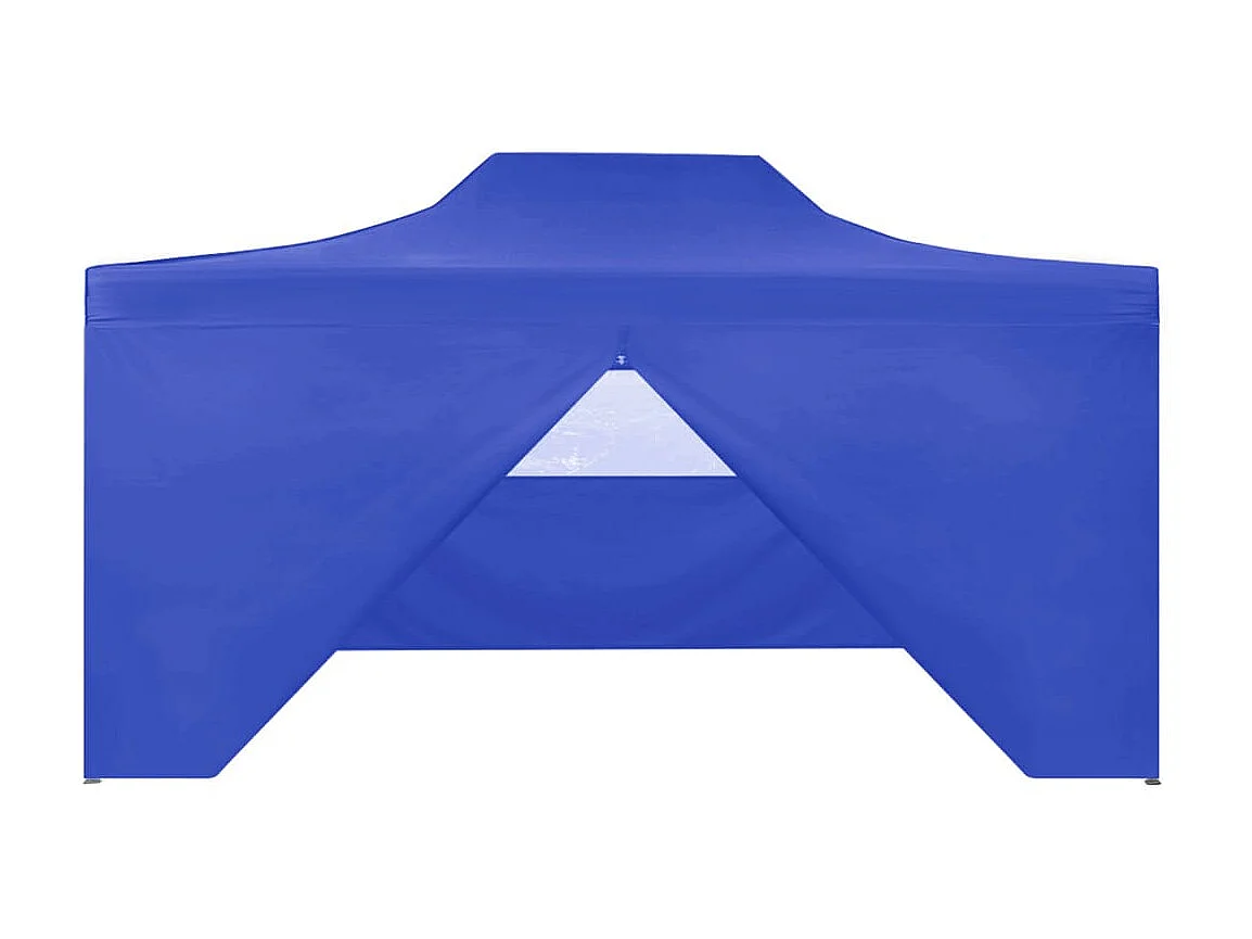 Tente de réception pliable avec 4 parois 3x4 m Acier Bleu WVGQ7905