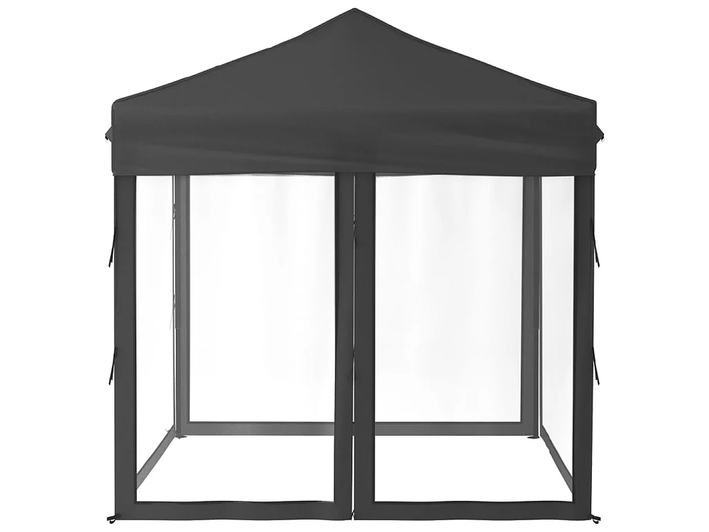 Tenda para festas dobrável com paredes laterais 2x2 m antracite PT133377