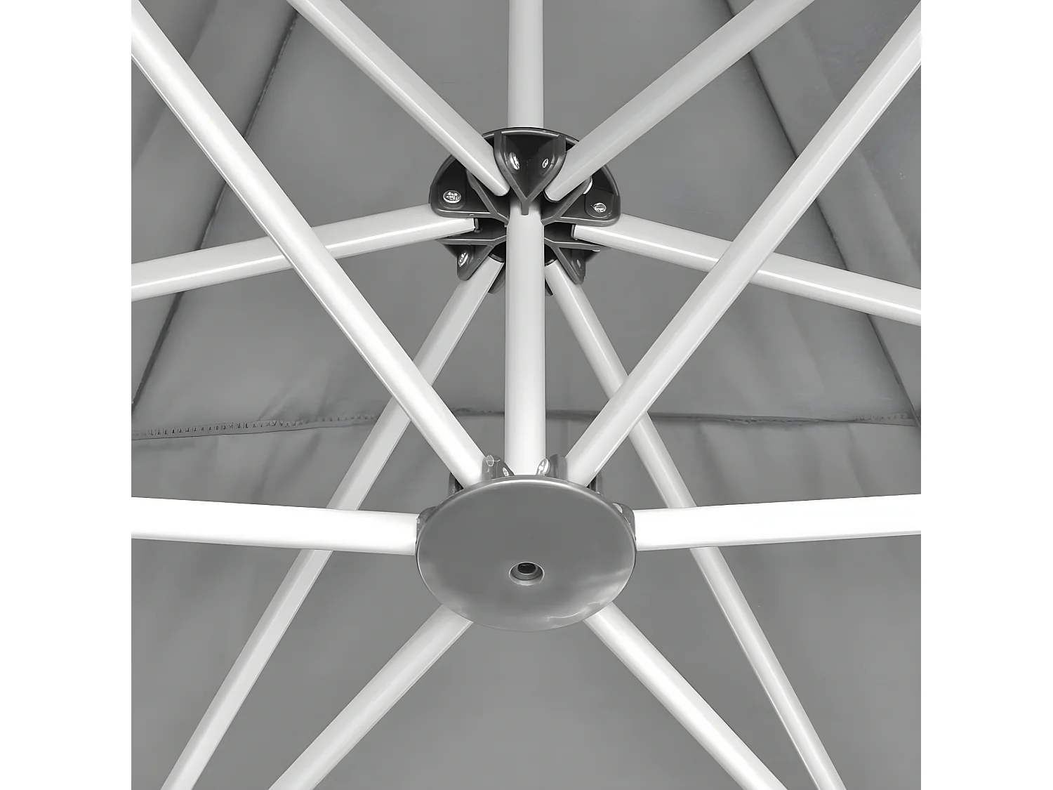 Tenda festas pop-up dobrável hexagonal cinzento 3,6x3,1 m PT357141