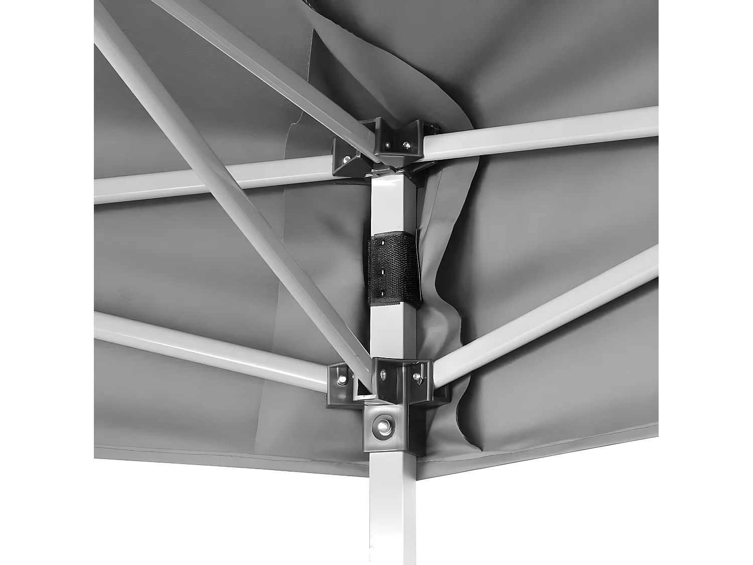 Tenda festas pop-up dobrável hexagonal cinzento 3,6x3,1 m PT357141