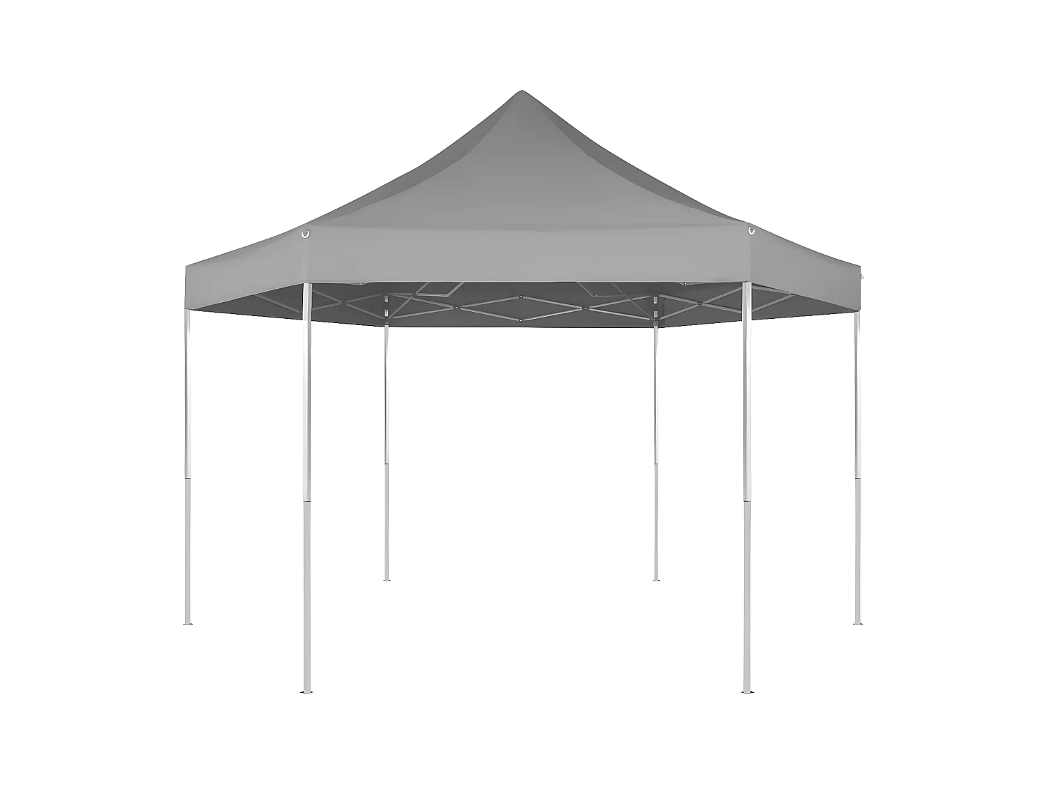 Tonnelle hexagonal pliable Gris 3,6x3,1 m WVGQ9687