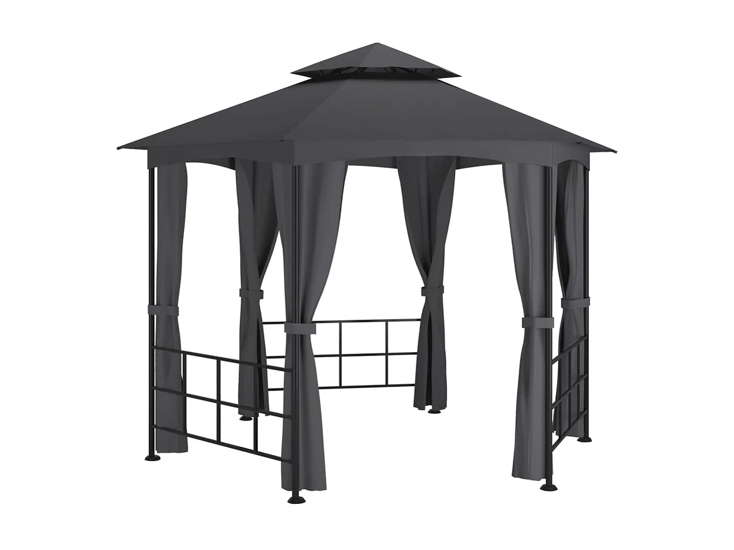 Gazebo - Tenda de recepção com paredes laterais 3,1x2,7 m antracite PT331586