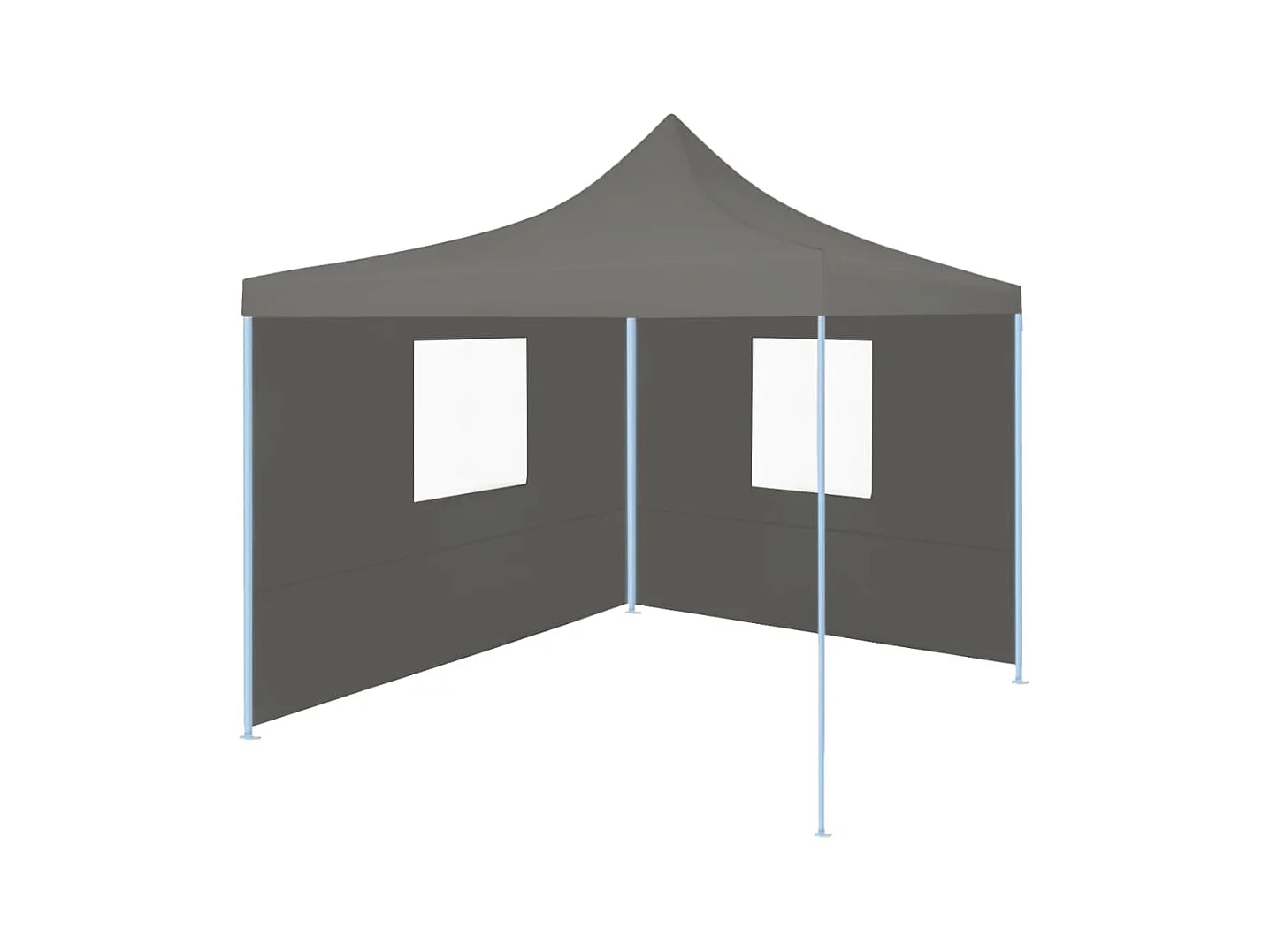 Tente de réception escamotable avec 2 parois 3x3 m Anthracite WVGQ5214