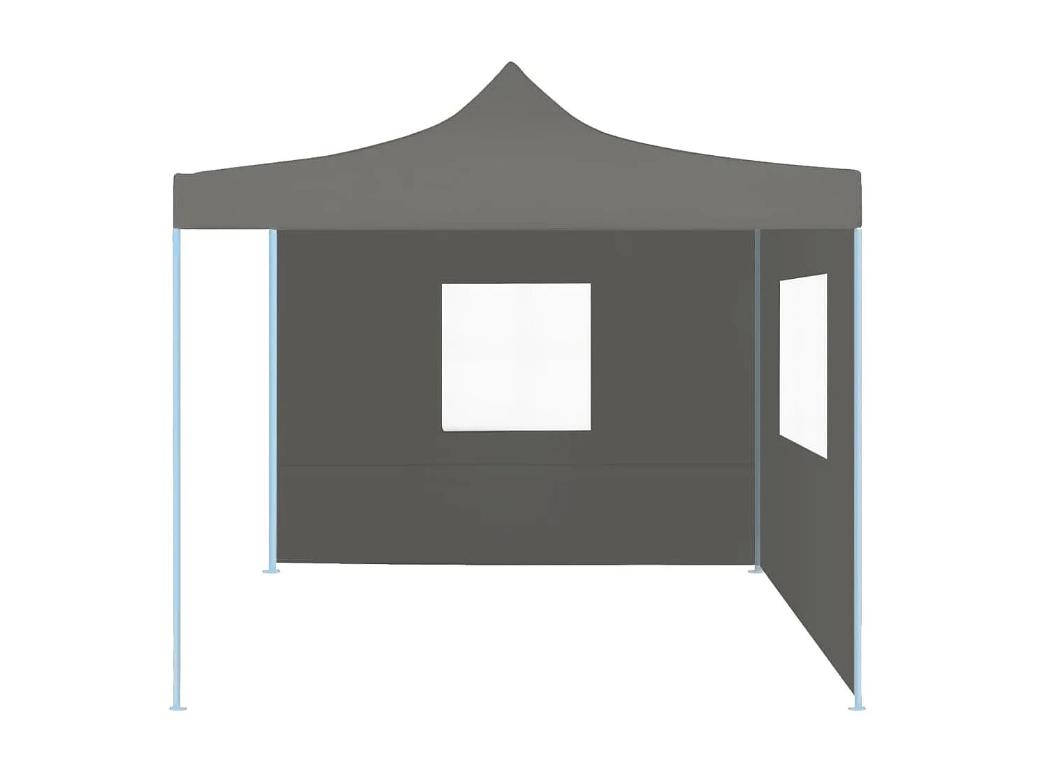 Tente de réception escamotable avec 2 parois 3x3 m Anthracite WVGQ5214