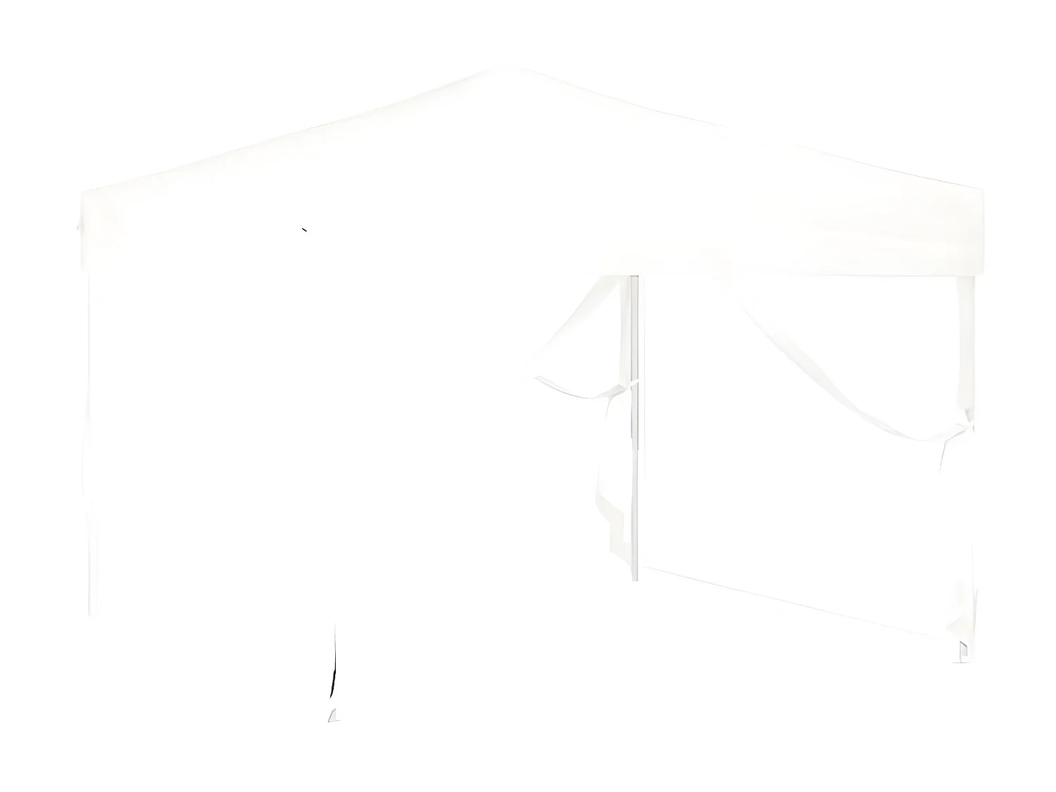 Carpa para fiestas plegable con paredes laterales blanca 3x3 m ES810916