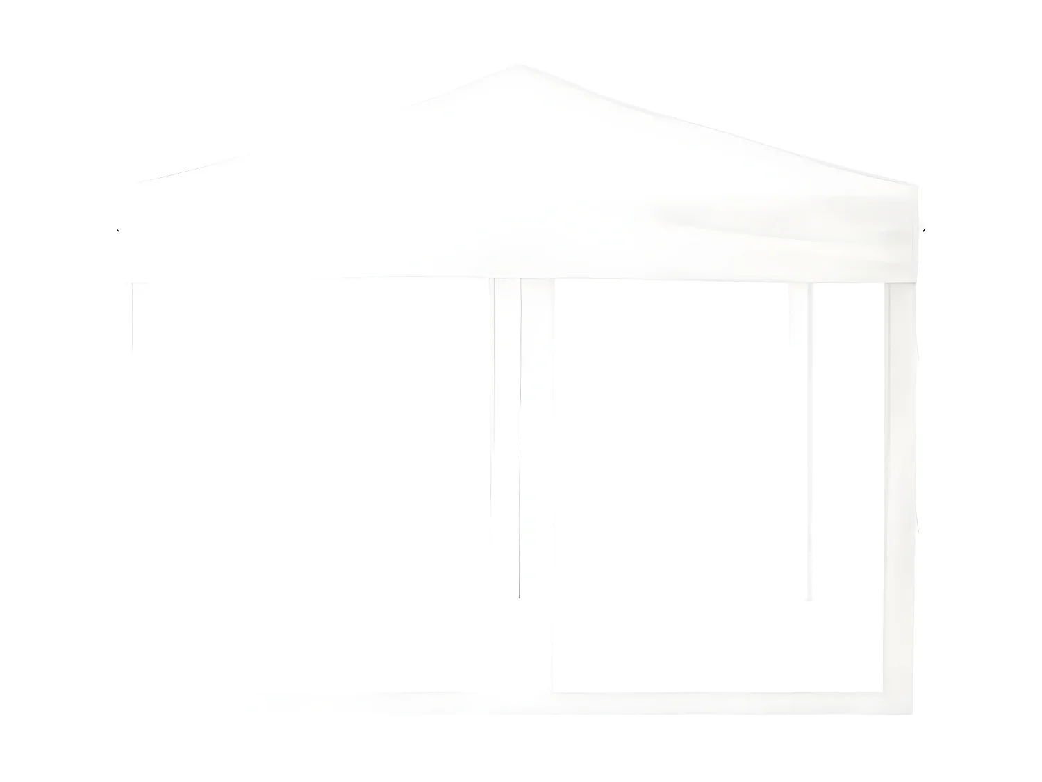 Carpa para fiestas plegable con paredes laterales blanca 3x3 m ES810916