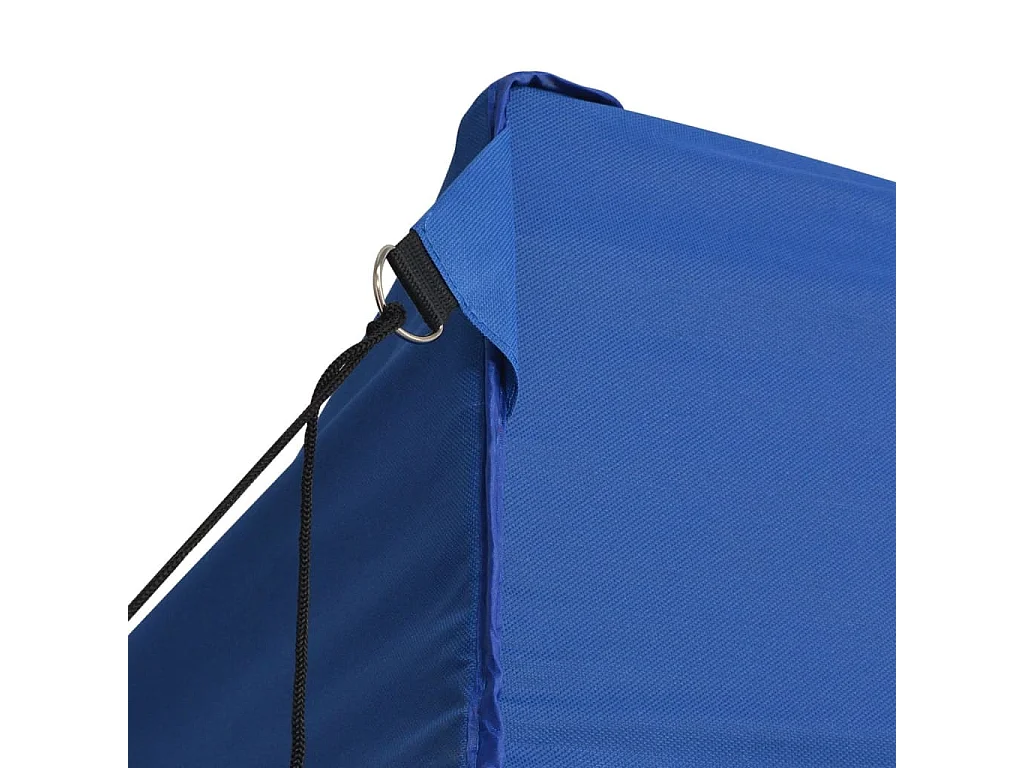 Tente de réception pliable avec 4 parois 3x6 m Acier Bleu WVGQ4247