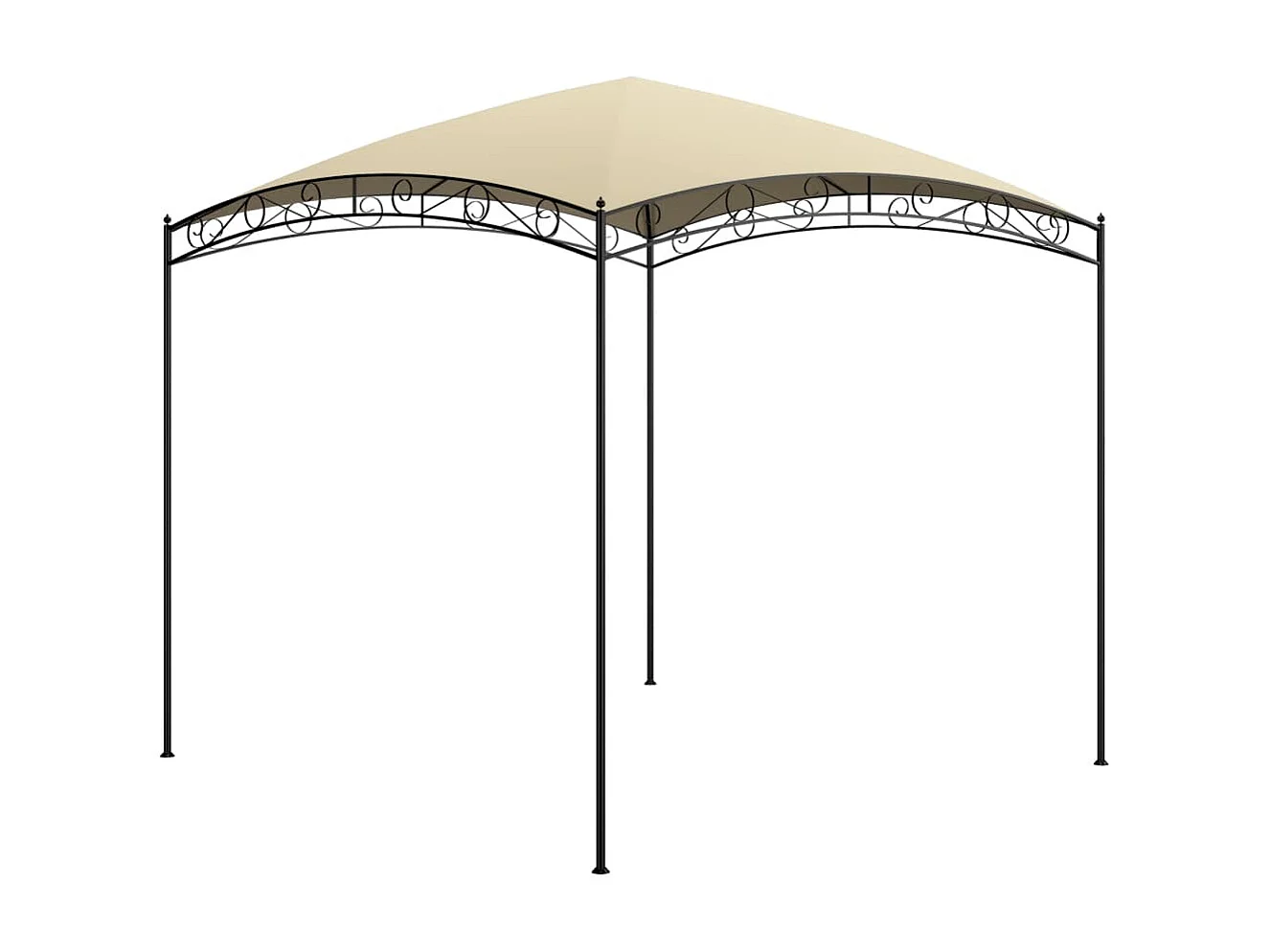 Gazebo - Tenda de recepção 3x3x2,65 m 180 g/m² creme PT249388