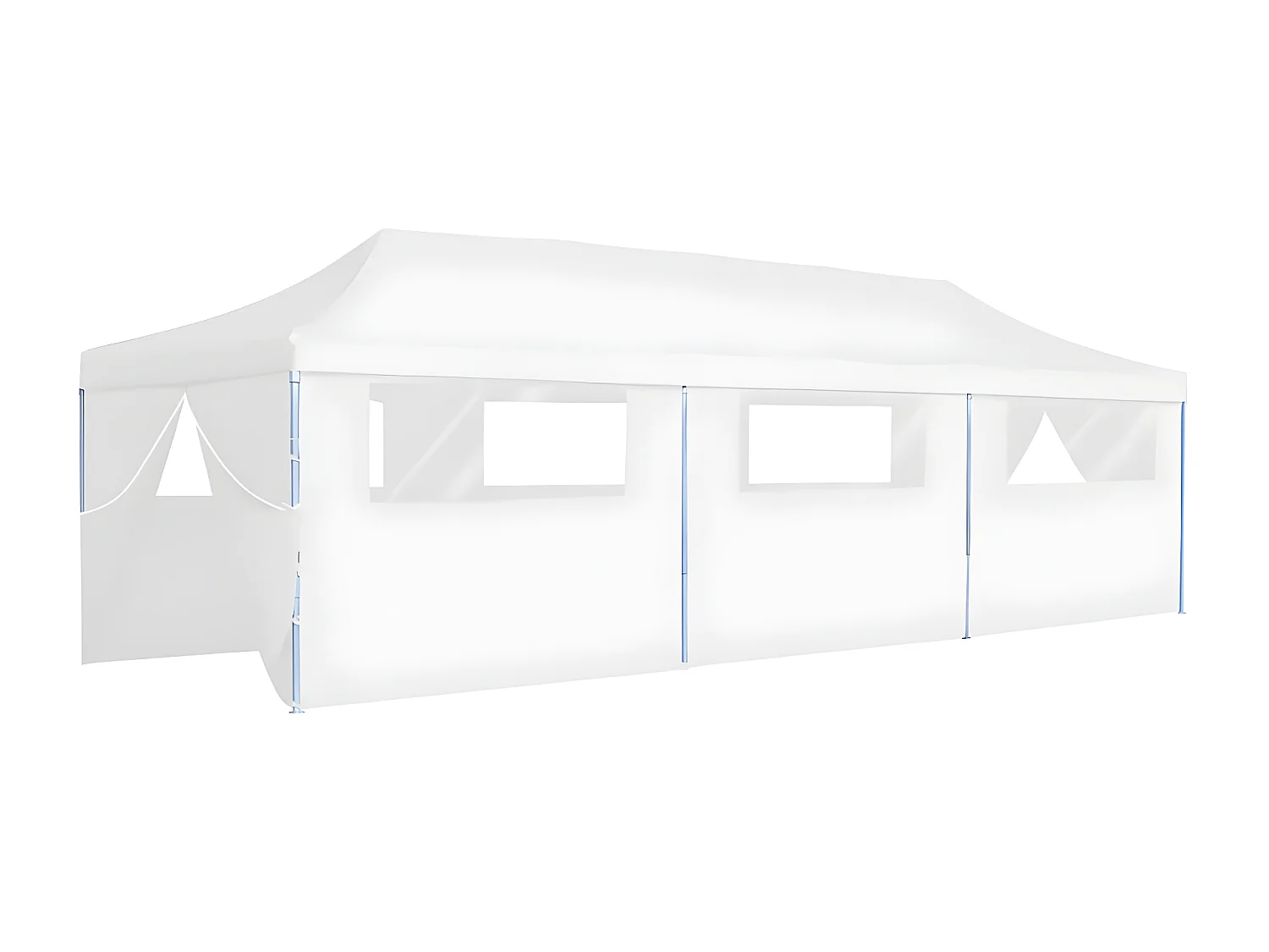 Carpa de fiestas pop-up plegable con 8 paredes blanco 3x9 m ES902530