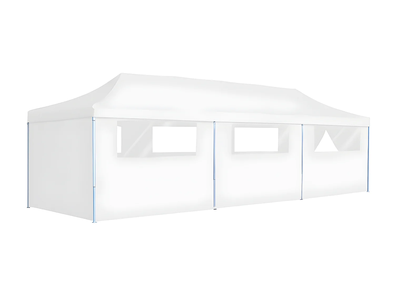 Carpa de fiestas pop-up plegable con 8 paredes blanco 3x9 m ES902530