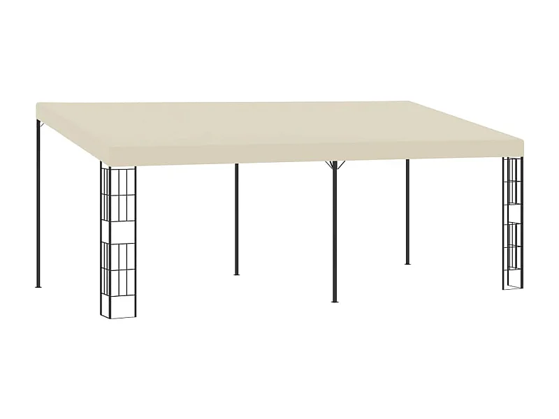 Gazebo - Tenda de recepção de montagem na parede 3x6 m tecido creme PT383184