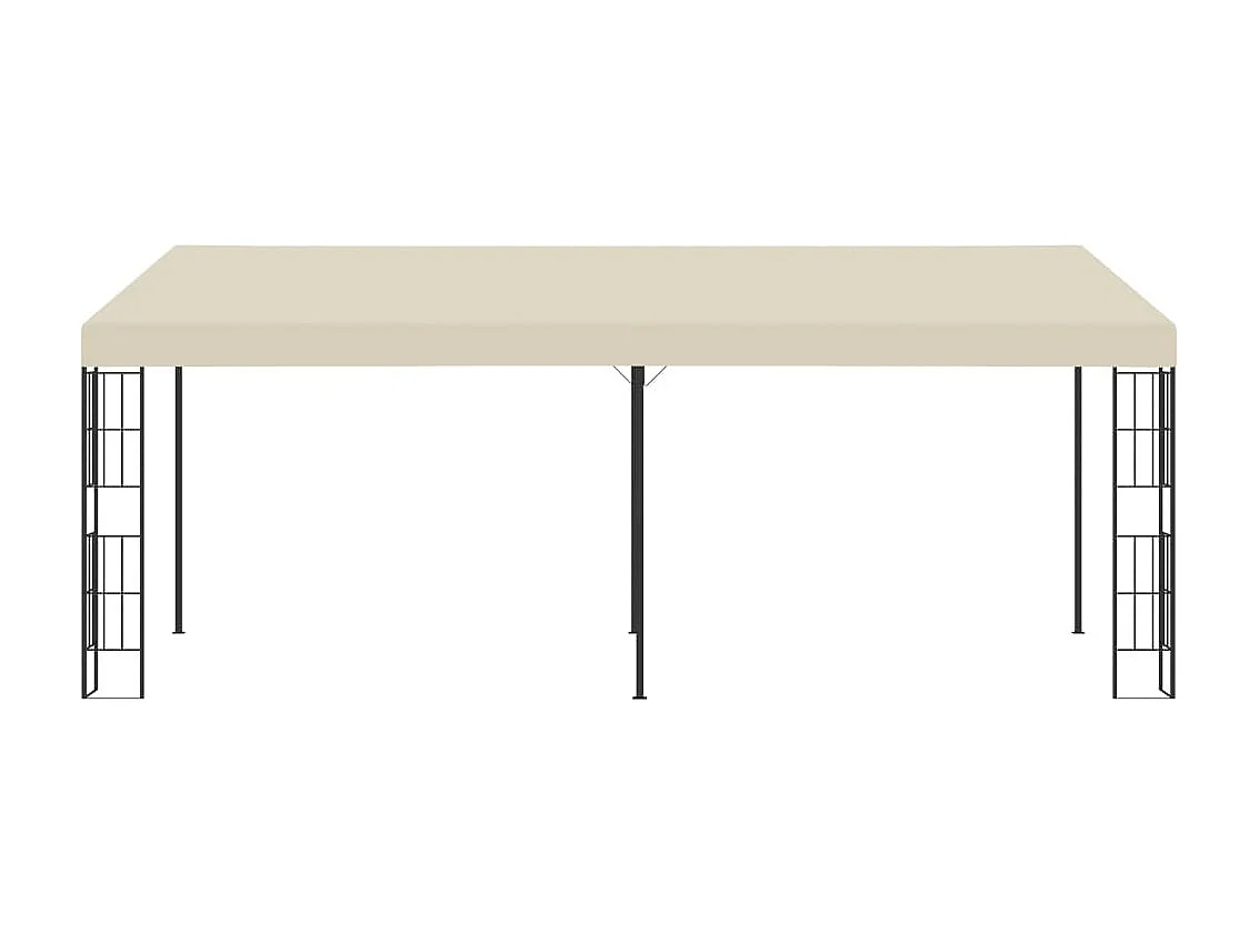 Gazebo - Tenda de recepção de montagem na parede 3x6 m tecido creme PT383184