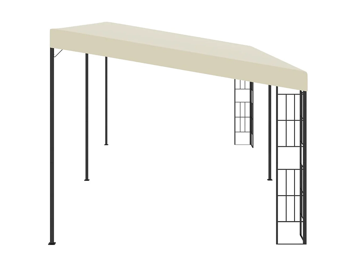 Tonnelle mural 3x6 m Crème Tissu WVGQ3620