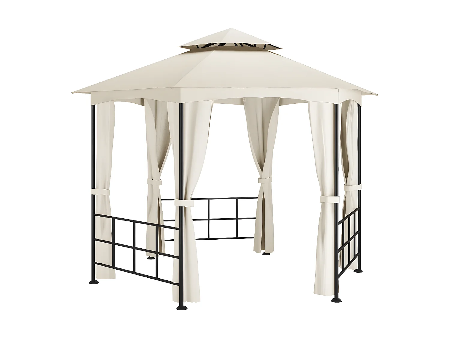 Tonnelle avec parois 3,1x2,7 m Crème  WVGQ2610