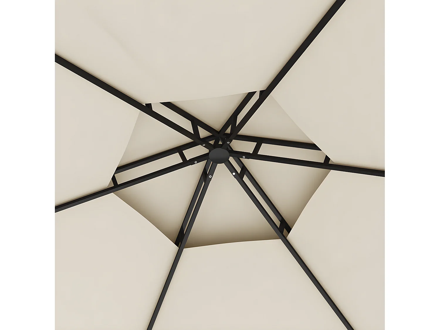 Tonnelle avec parois 3,1x2,7 m Crème  WVGQ2610