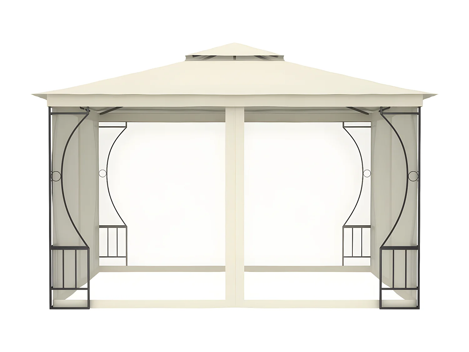 Tonnelle avec moustiquaire 300x300x265 cm Crème WVGQ6737