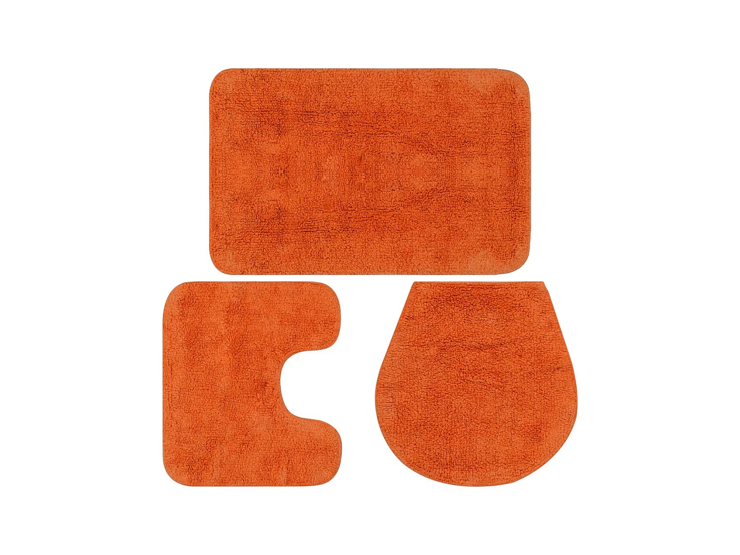 Jeu de tapis de salle de bain 3 pcs Tissu Orange WVGQ7591