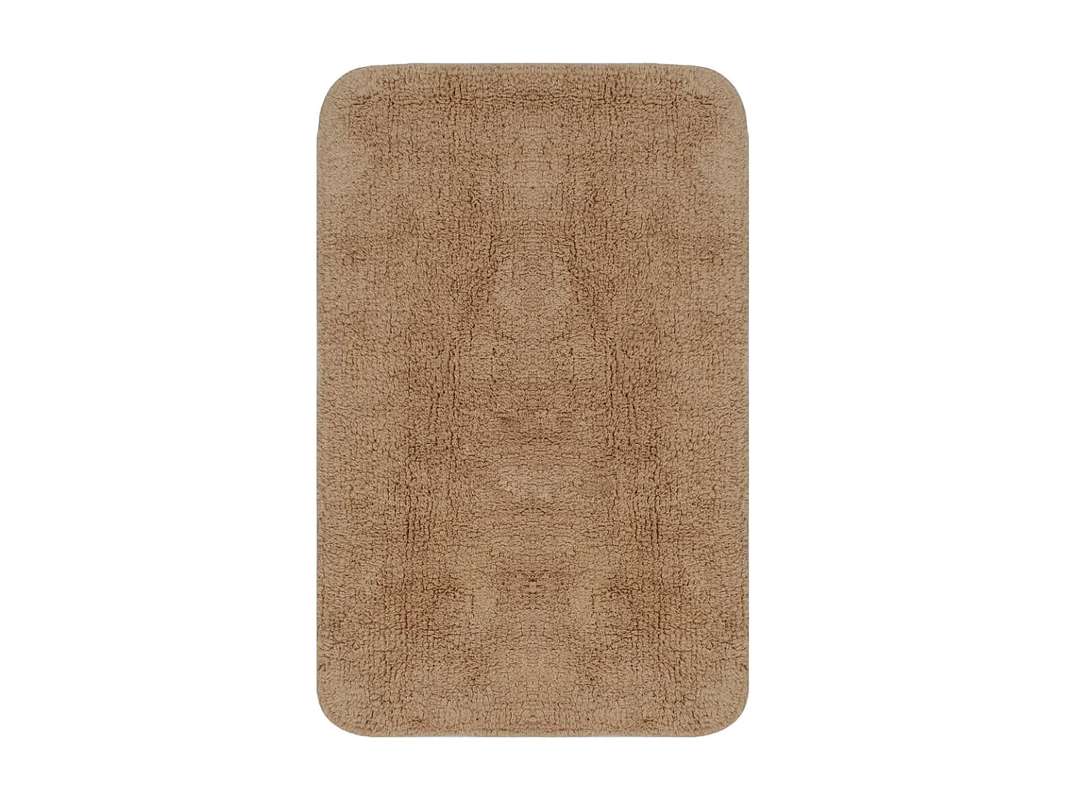 Tapis de salle de bain 2 pcs Tissu Beige WVGQ5314