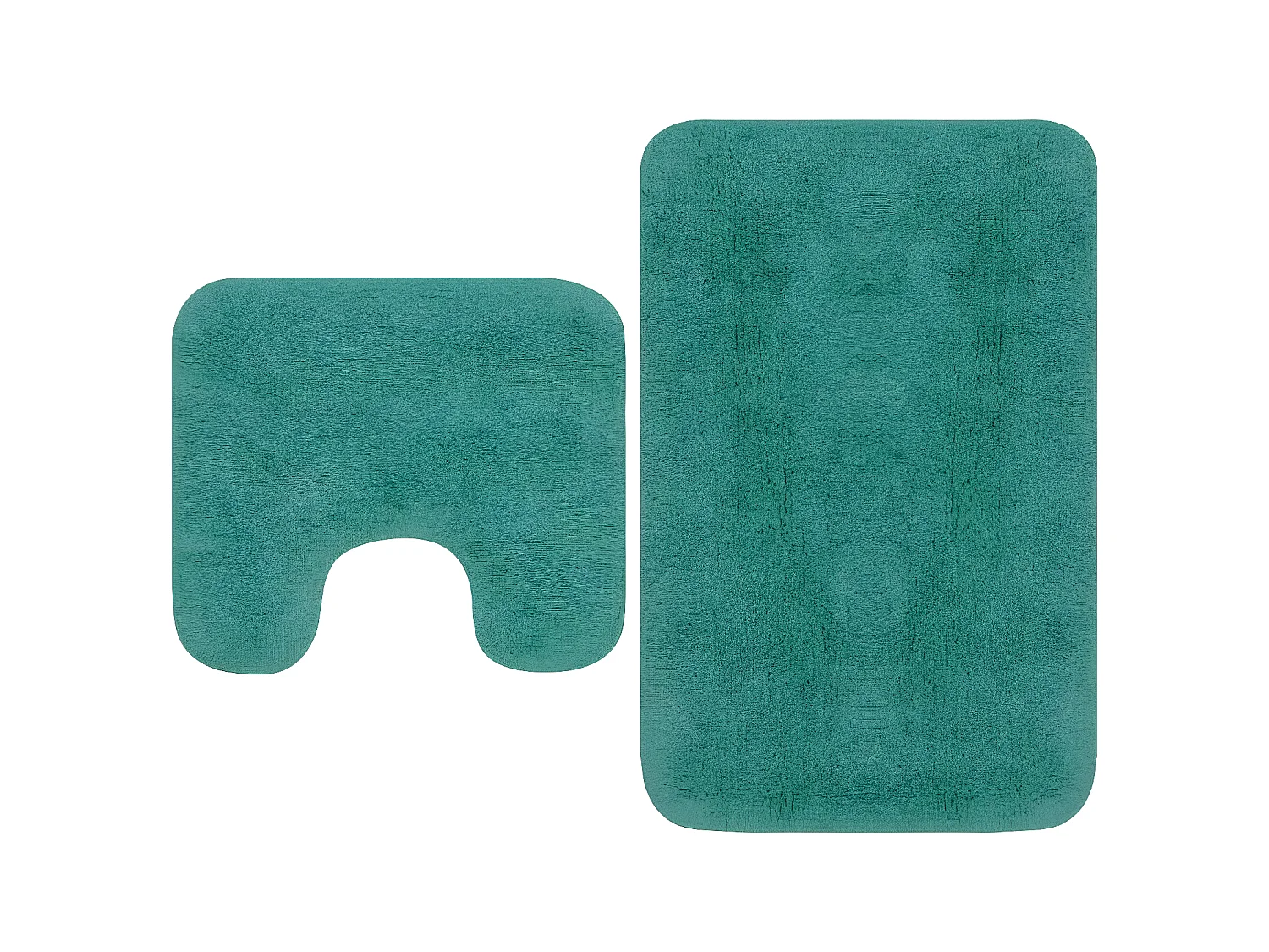 Tapis de salle de bain 2 pcs Tissu Turquoise WVGQ2473