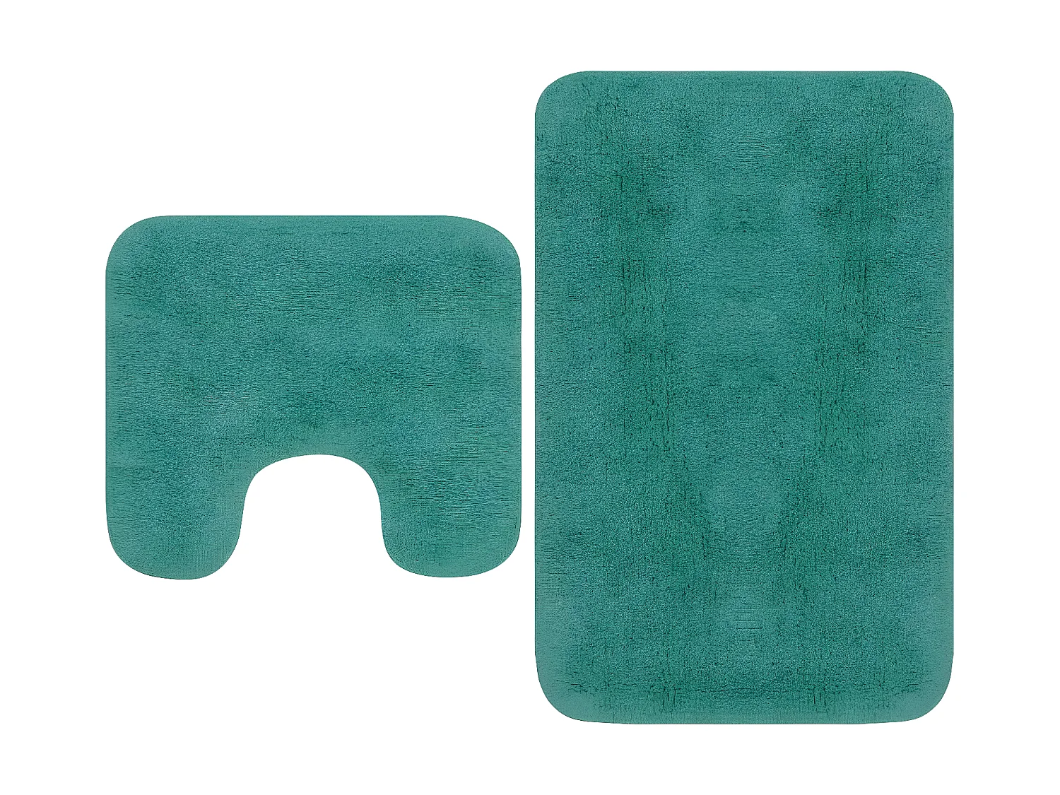 Tapis de salle de bain 2 pcs Tissu Turquoise WVGQ2473