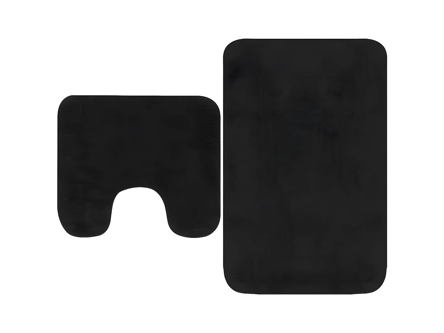 Tapis de salle de bain 2 pcs Tissu Anthracite  WVGQ3811