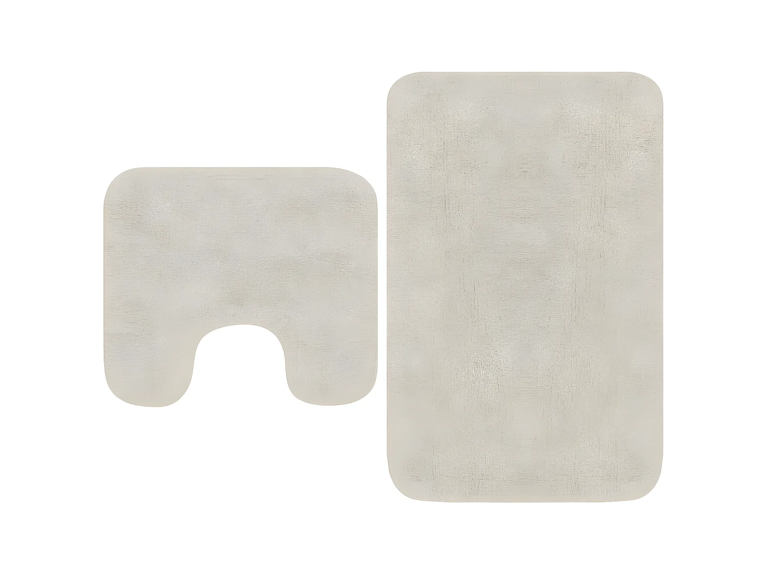 Jeu de tapis de salle de bain 2 pcs Tissu Blanc WVGQ1062