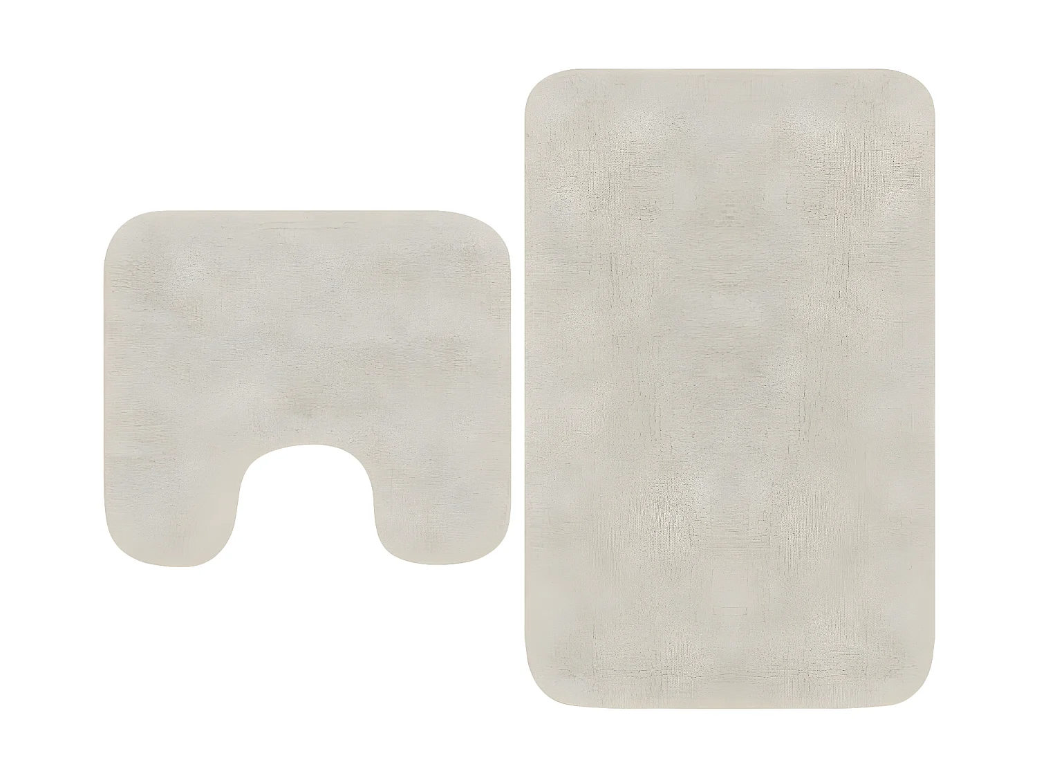 Jeu de tapis de salle de bain 2 pcs Tissu Blanc WVGQ1062