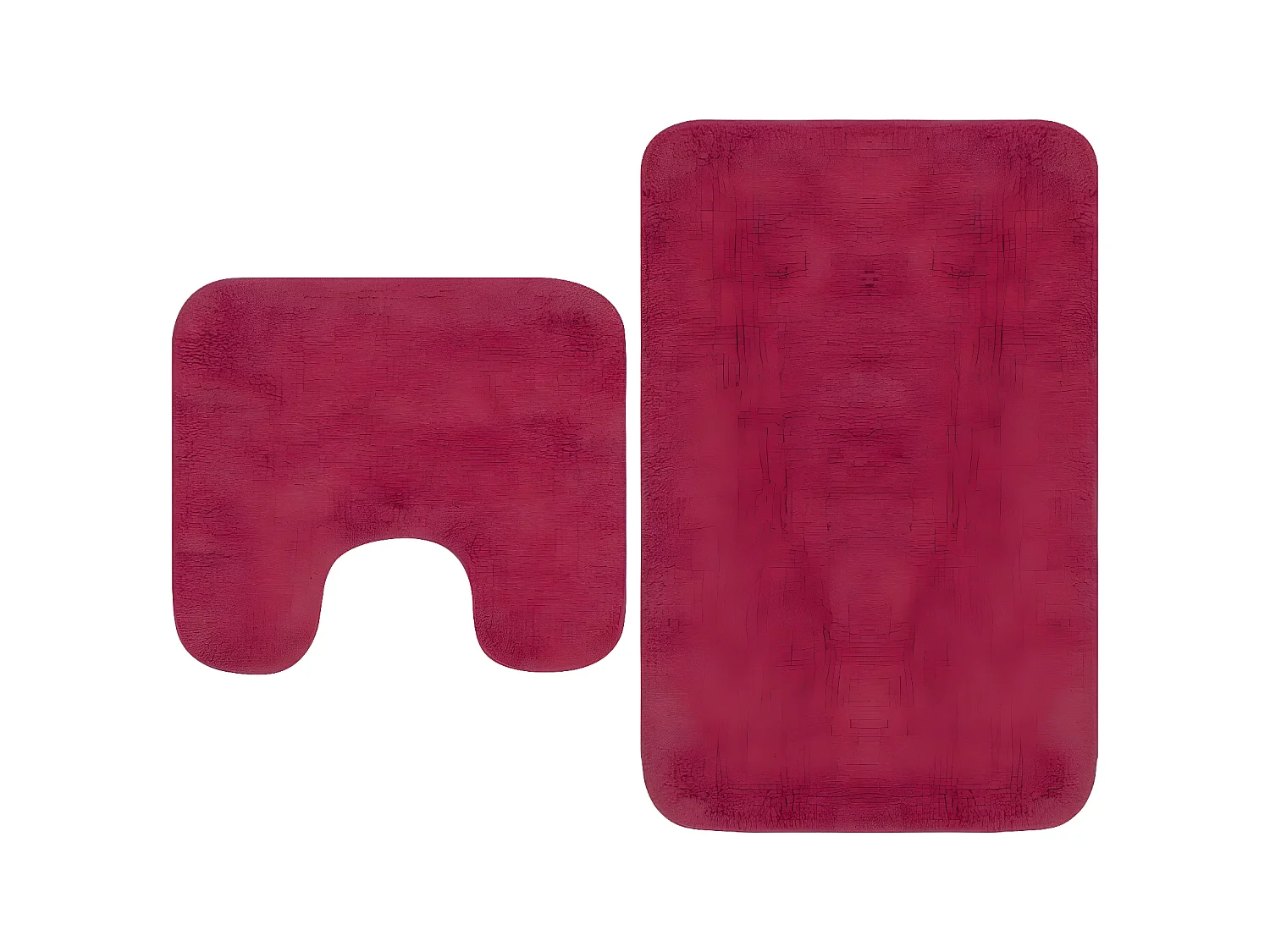 Tapis de salle de bain 2 pcs Tissu Fuchsia WVGQ3855