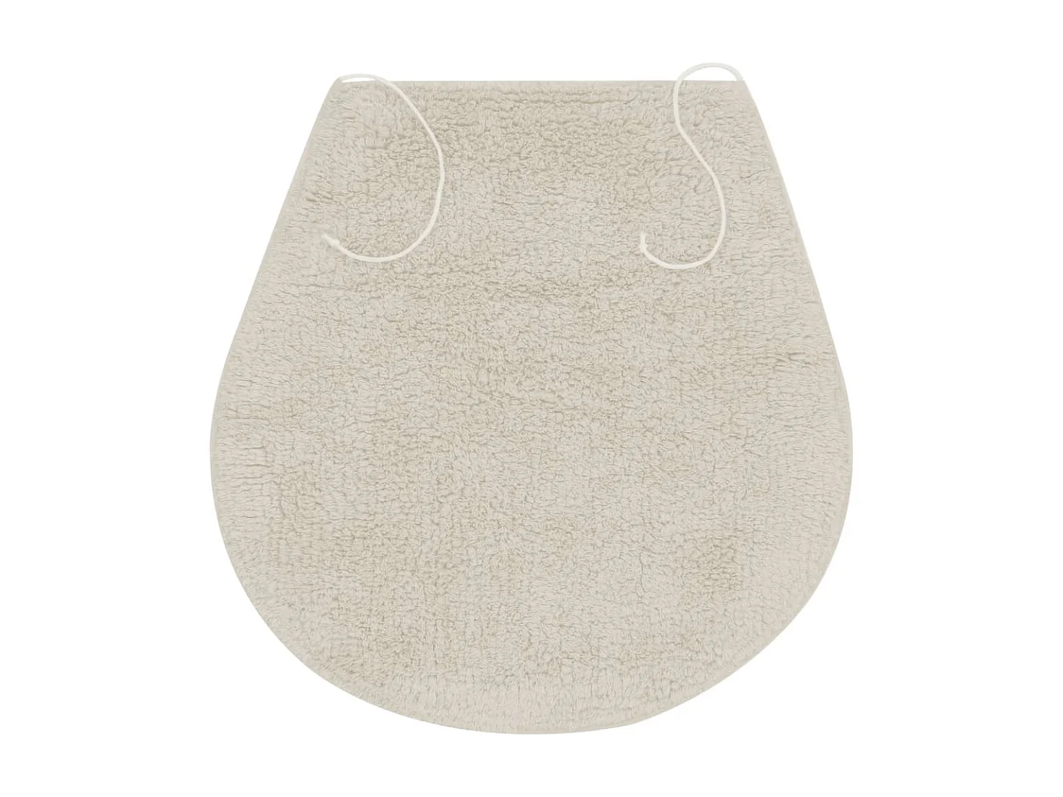 Jeu de tapis de salle de bain 3 pcs Tissu Blanc WVGQ2516