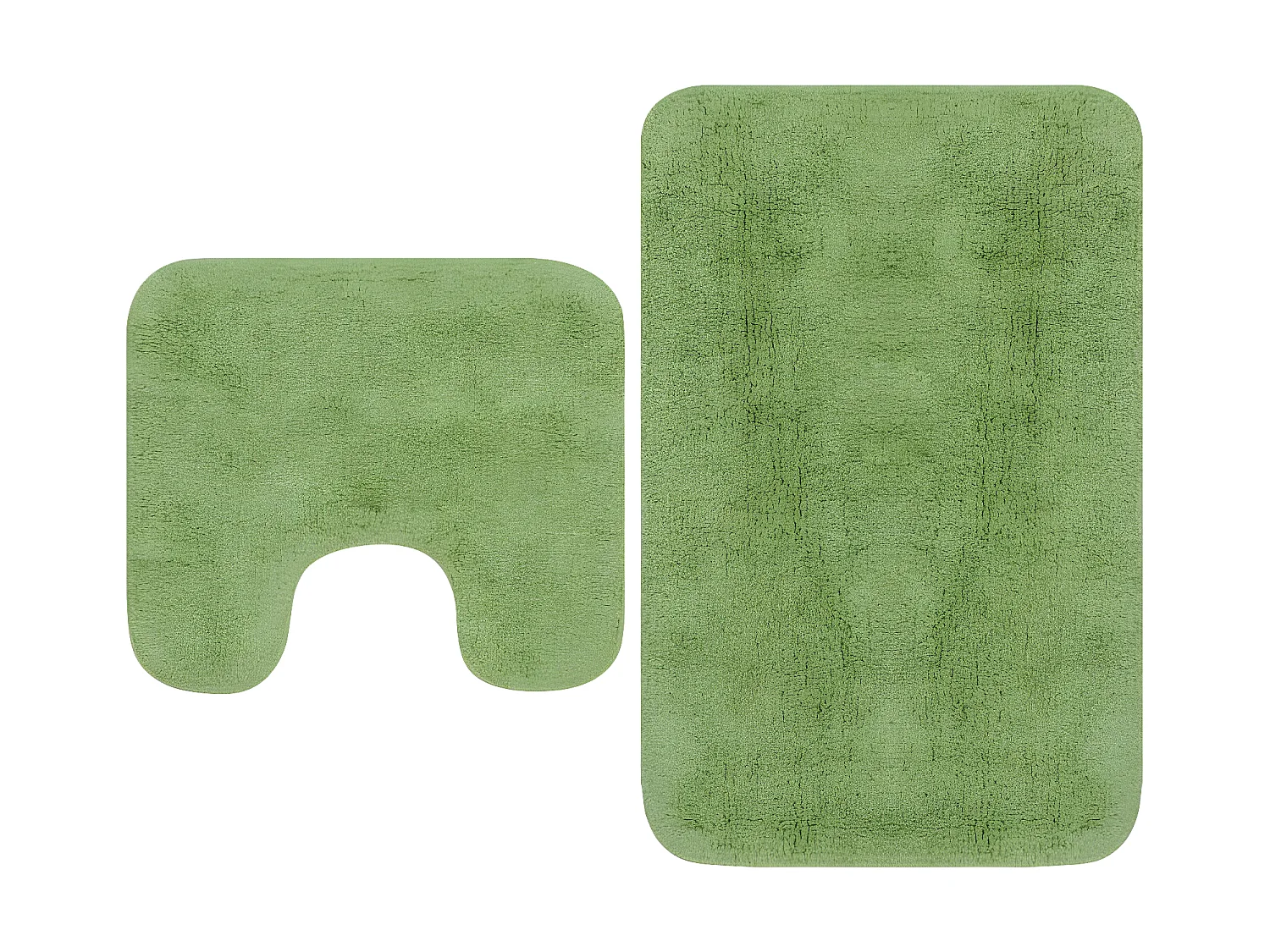 Jeu de tapis de salle de bain 3 pcs Tissu Vert WVGQ8231
