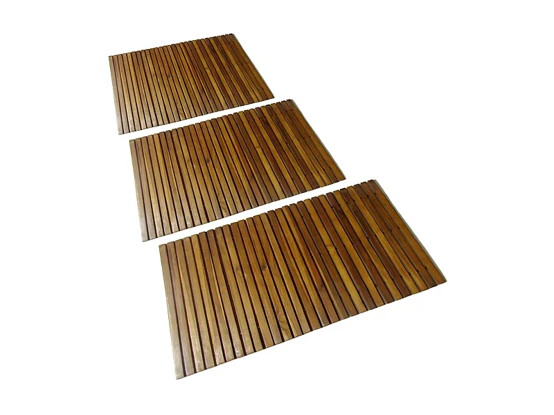 3 pcs Tapetes de banho de acácia 80 x 50 cm PT353928