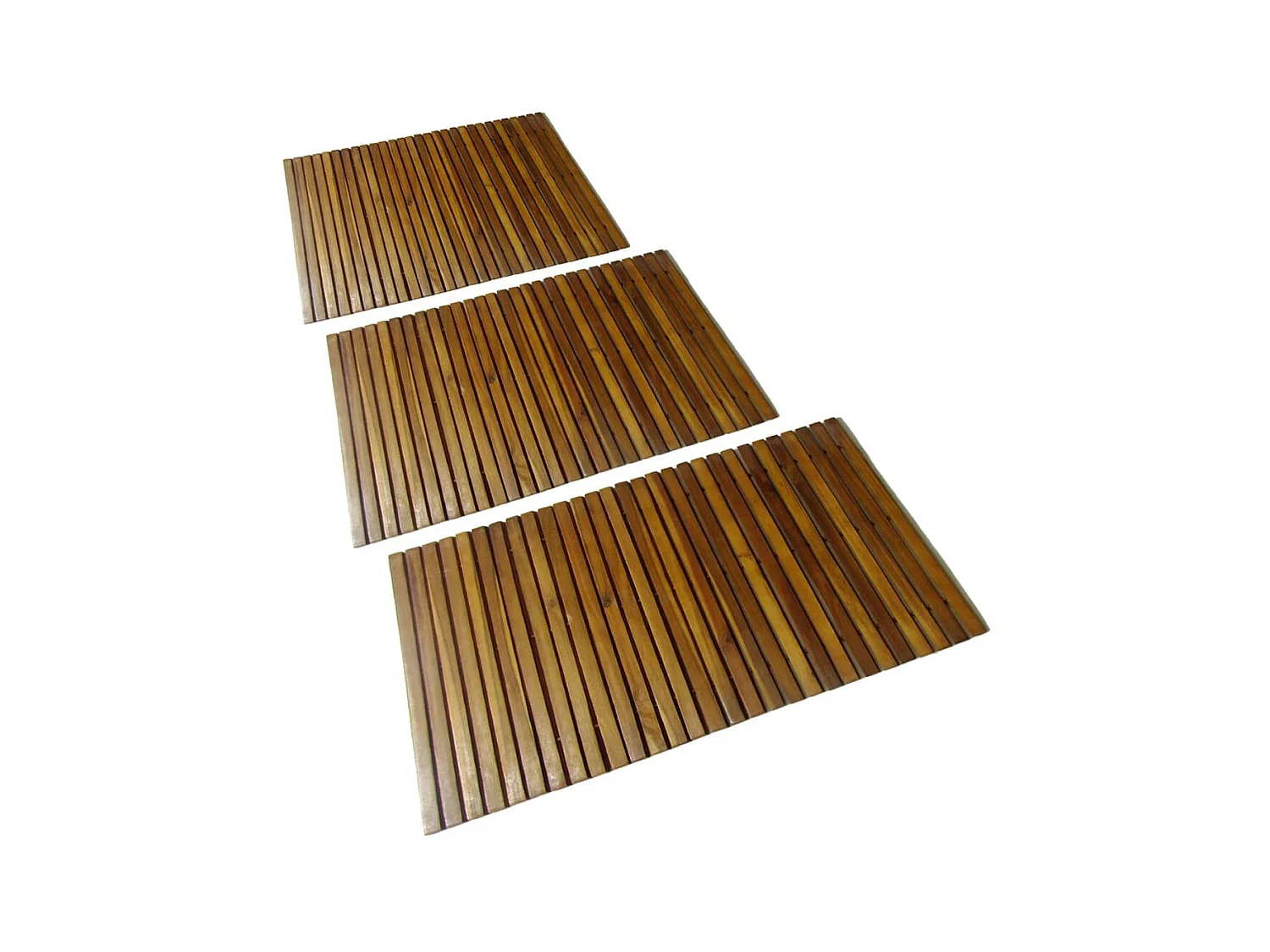 Tapis de bain en acacia 3 pcs WVGQ8528