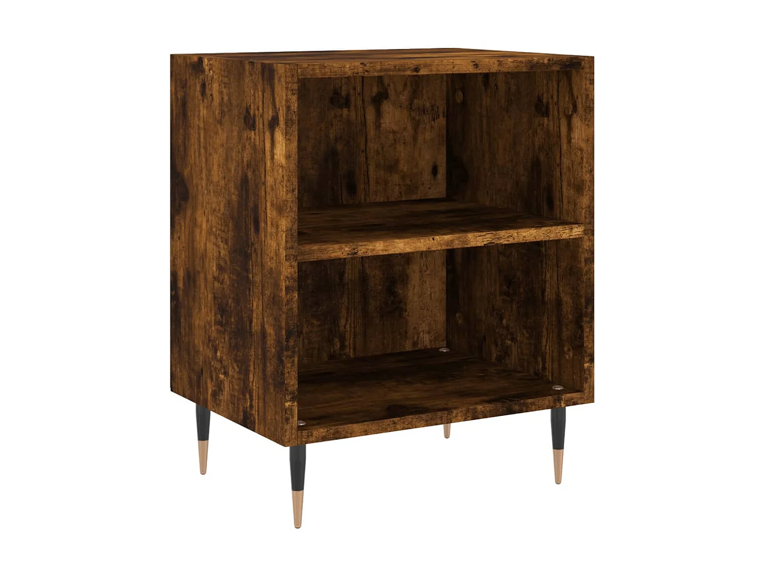 Lot de 2 Tables de chevet chêne fumé 40x30x50 cm bois d'ingénierie WVGQ1045