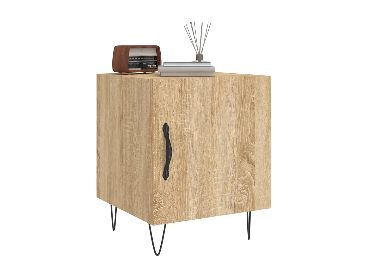 Nachtkastjes 2 st 40x40x50 cm bewerkt hout sonoma eikenkleurig NL10535