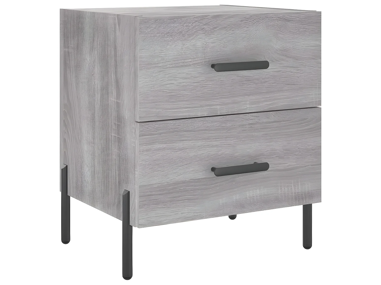 Lot de 2 Tables de chevet sonoma gris 40x35x47,5 cm WVGQ1792