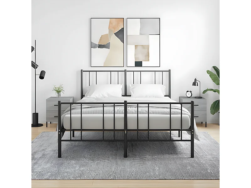 Nachtkastjes 2 st 40x35x47,5 cm bewerkt hout grijs sonoma eiken NL21667