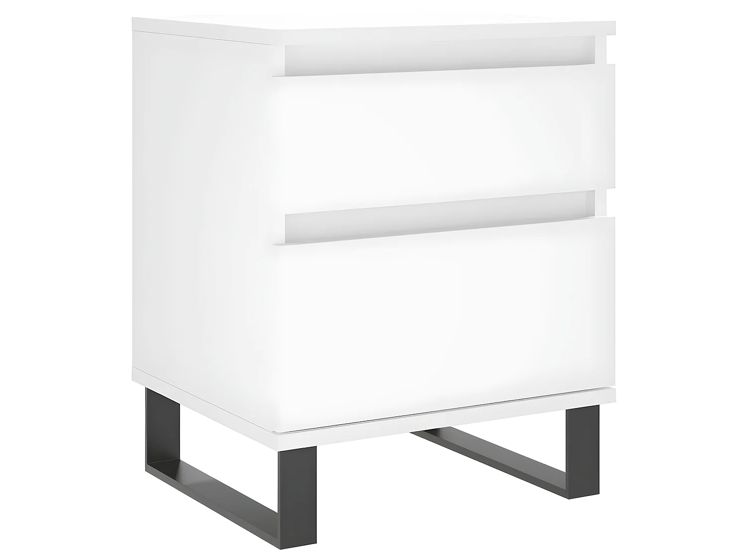 Lot de 2 Tables de chevet blanc 40x35x50 cm bois d’ingénierie WVGQ4698