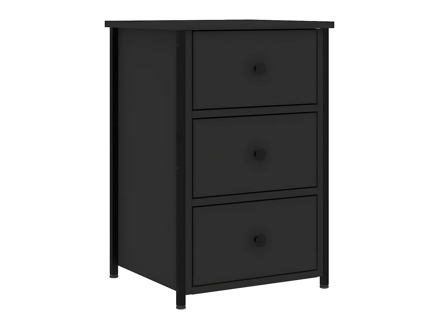 Nachtkastjes 2 st 40x36x60 cm bewerkt hout zwart NL11840